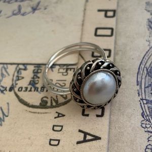 Handmade Vintage Button Ring